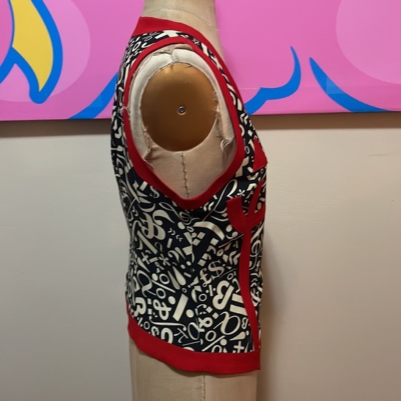 Moschino Cheap & Chic Red black Dollar Sign Vest - Picture 5 of 15